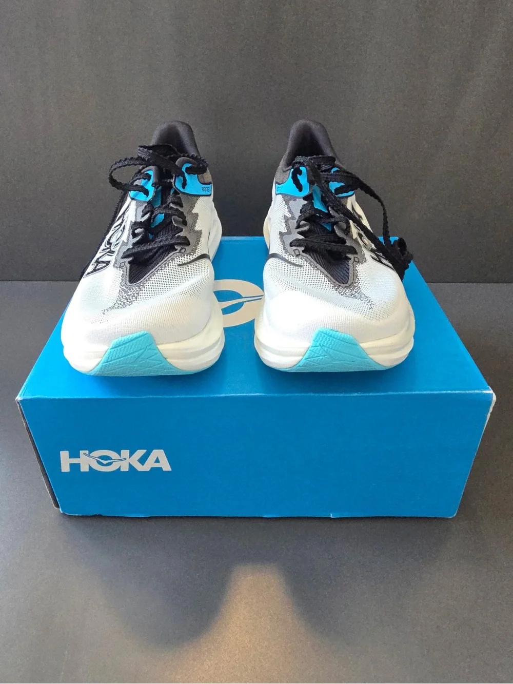 Hoka Rocket X3 Racing Shoes - Gray, Black & Blue